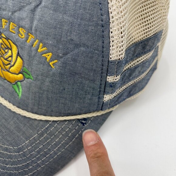 Howler Bros ACL Austin City Limits Festival Rose Embroidered Mesh Trucker Hat - Picture 3 of 14